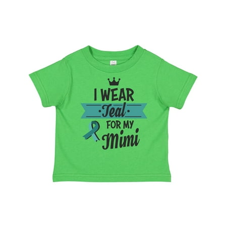 

Inktastic I Wear Teal for My Mimi with Teal Ribbon Gift Toddler Boy or Toddler Girl T-Shirt