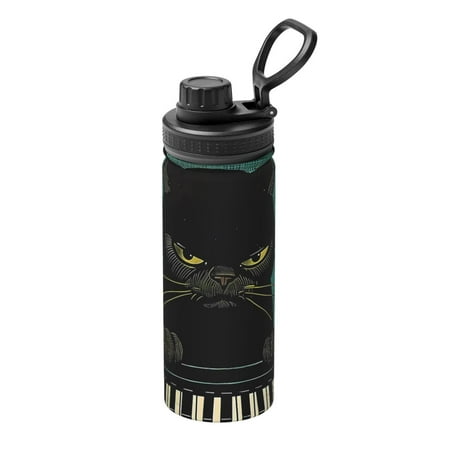 

Goofa Grumpy Cat Pianist Print 18oz Sports Insulated Kettle With Straw Water Bottle Sports Water Bottle For Running Hiking Cycling Climbing Mans Womans