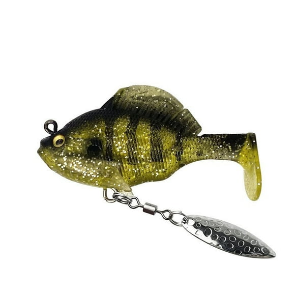 Three Generations Of Jumping Fish Hollow Lead Soft Bait Hanging Bottom Rotating Sequins T-tail Lead Soft Fish Bait