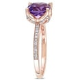 thumbnail image 2 of Everly Women's Amethyst and Diamond 10k Rose Gold Ring, 2 of 7