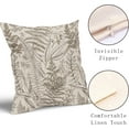 thumbnail image 3 of Brown Leaf Plant Pillow Covers 20X20 Inch Herbs Botanical Fern Vintage Leaves Floral Decorative Pillow Cases Set of 2 Cotton Linen Throw Pillows Farmhouse Home Decor For Sofa Couch Cushion Outdoor, 3 of 6