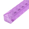 thumbnail image 2 of Unique Bargains 1 Pc 7 Grids Single Row Hung-Chain Pill Case Waterproof for Travel Clear Pink, 2 of 6