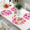 thumbnail image 6 of Grunge Valentines Love Hearts Round Place Mats Set of 1, Heat Stain Insulation Table Mats Non-Slip Grid Woven Placemats 15.4 Inch for Kitchen Dining Table Holiday, 6 of 7