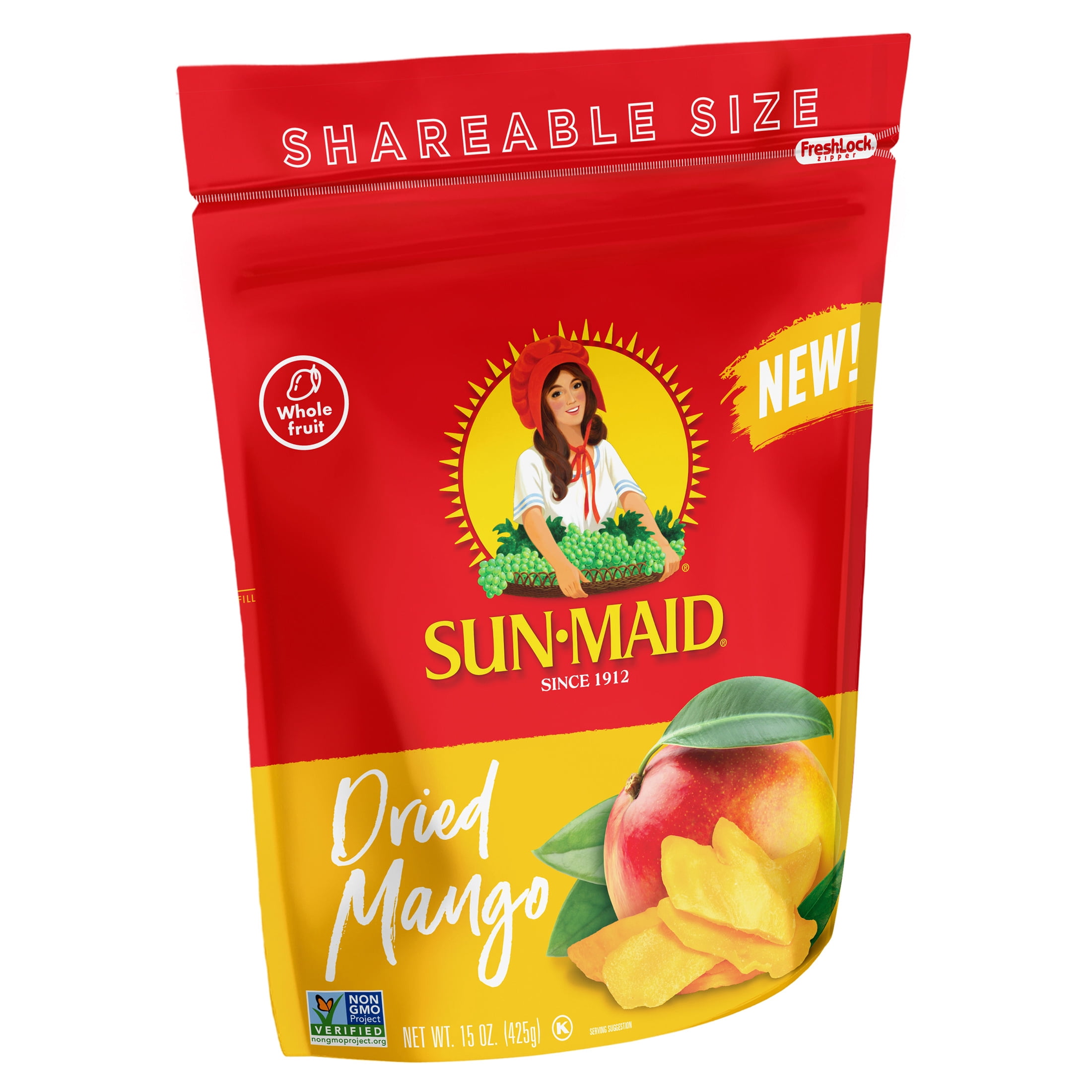 Sun-Maid® Dried Mangos 15oz Resealable Stand-Up Zipper Bag