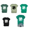 thumbnail image 2 of ZPAQI Women Short Sleeve Saint Patricks Day T-Shirt Shamrock Heart Graphics Tees Top, 2 of 21