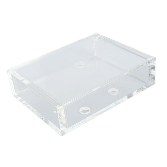 Depósito De Refrigeración Por Agua Para Computadora, Depósito De Refrigeración Por Agua Para PC Rectangular, Rosca G1/4, Acrílico Transparente, Ahorro De Espacio Para Equipos