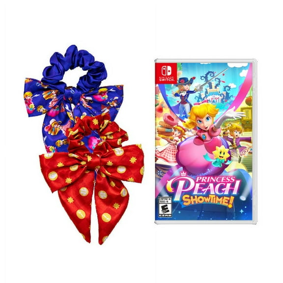 Princess Peach: Showtime! - Nintendo Switch - With Exclusive Princess Peach Hair Scrunchie (2-Pack)