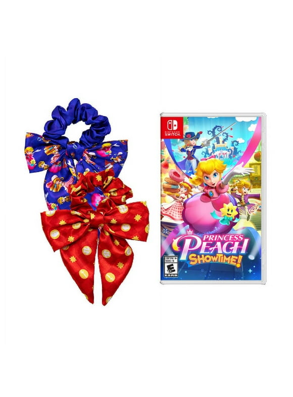 Princess Peach: Showtime! - Nintendo Switch - With Exclusive Princess Peach Hair Scrunchie (2-Pack)