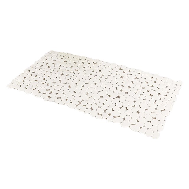 Alfombrillas de ducha rectangulares antideslizantes de piedra de PVC Alfombra de baño Ventosa Cojín de pie de baño de cocina largo Advancent JJ19046-05