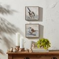 thumbnail image 3 of Melrose International LLC Bird Block (Set of 2) 10"SQ Wood/Canvas, 3 of 5
