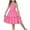 Pink, variant on lcziwo Girls' Dress Tie Back Spaghetti Straps Square Neck Midi Dresses Elegant A-line Party Dress Pink 120
