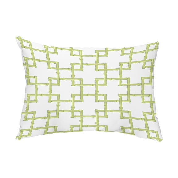 Simply Daisy, 14" x 20" Bamboo 2 Green Decorative Abstract Outdoor Pillow