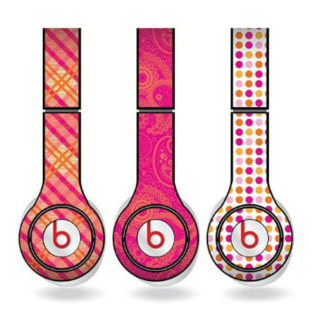 Orange and Pink Skins for Beats Solo HD Headphones – Set of 3