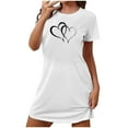 thumbnail image 1 of Jgppe Chemise de Nuit Courte pour Femmes Imprimée Col Rond Manches Courtes Robe de Nuit Robe de Nuit Saint-Valentin, 1 of 3
