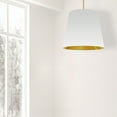 thumbnail image 4 of Dainolite  1LT Oversized Drum Pendant Large, WH Shade-Color:White/Gold, 4 of 4