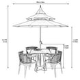 thumbnail image 6 of Abble 9ft Patio Umbrella with Crank 3-Tier Pagoda Outdoor Market Umbrella with 8 Ribs for Garden Deck Backyard Pool, Navy, 6 of 6