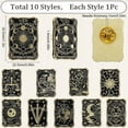 thumbnail image 2 of 1 Box 10Pcs Cute Enamel Pin Set Tarot Card Pins Bulk Black Divination Themes Lapel Pins Alloy Mystical Pattern Magic Brooches Accessory for Women Men Backpacks Clothes Jackets Hats Bags Gift, 2 of 5