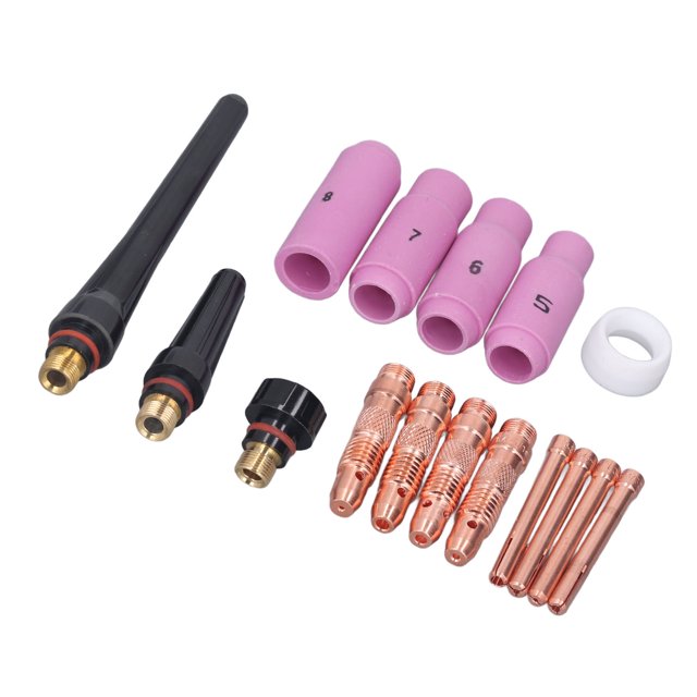 Welding Torch Parts, Collets Body Welding Torch Accessories Professional 16 Pcs For Replacement