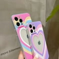 thumbnail image 4 of Compatible with iPhone 13 Pro Max Cute Love Heart Case for Women Girls,Soft TPU Swirls Painting Art Heart Pattern Full Body Protection Shockproof Case for iPhone 13 Pro Max 6.7"-Purple, 4 of 7