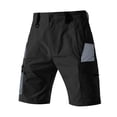 thumbnail image 2 of Yaoyar Men's Hiking Cargo Shorts Solid Color Breathable Elastic Waistband Drawstring Multi-Pocket 5 Inch Bottoms, 2 of 9
