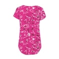 thumbnail image 4 of Fesfesfes Womans Shirts Women Fashion Casual Printing Shirts Short Sleeve Loose Tee Tops V Neck Blouse Womens Spring Tops L(US:8), 4 of 5