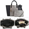 thumbnail image 5 of Women Fashion Handbags Wallet PU Leather Shoulder Tote Bag Top Handle Satchel Purse Set 2pcs with Wallet, 5 of 6