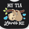 thumbnail image 4 of Inktastic My Tia Loves Me with Sloth and Hearts Boys or Girls Baby Bib, 4 of 4