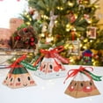 thumbnail image 3 of OUSITAID 50Pcs Christmas Candy Box Cute Santa Claus Snowman Elk Styles Red Ribbon Letter Label Card Packaging Box Portable Triangle Paper Box Christmas Gift Box Party Favors, 3 of 8
