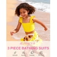 thumbnail image 3 of Aideaone Girls 3 Piece Swimsuit Tankini Bathing Suit with Cover Up Skirt Quick Dry tankini swimsuits for teens Beach Swimwear for 6-12 Years, 3 of 7