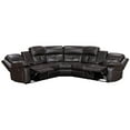thumbnail image 2 of K-Living Marcel Recliner Sectional in Dark Brown Leather Gel Upholstery, 2 of 7