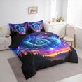 thumbnail image 3 of Homewish Colorful Aurora 7-Piece Twin Bedding Sets,Watercolor Sky Bedding Comforter Set,Blue Purple Ombre Sheet Sets For Girls,Ultra Soft Home Decor Reversible, 3 of 8