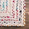 thumbnail image 2 of Handmade Flatweave Cotton Ivory | Multi Reversible Traditional Boho Area Rug for Living Room, Kitchen, Bedroom Home Decoration 2'x3' - 2X3 Rectangle, 2 of 5