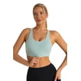 thumbnail image 2 of RUNNING GIRL Women’s Sports Bra Crossback Padded Athletic Yoga Workout Top Medium Support Gym Fitness Crop Tank, 2 of 4