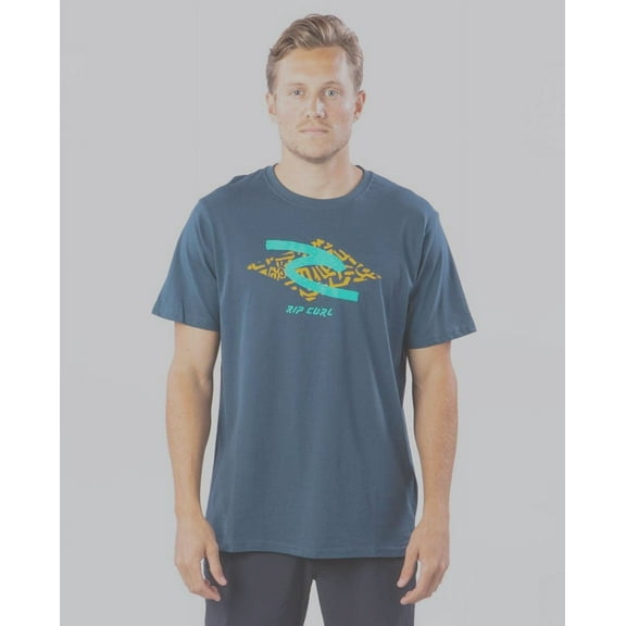 Rip Curl Men's TEAL Brushed Crew Neck Short Sleeve Tee, M
