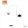 thumbnail image 3 of 2X USB-C vers Ethernet NIC Type-C vers RJ45 LAN Connecteur de Dongle Réseau, pour Adaptateur Réseau 3 vers, 2 x Connecteur Réseau, Blanc, 3 of 6