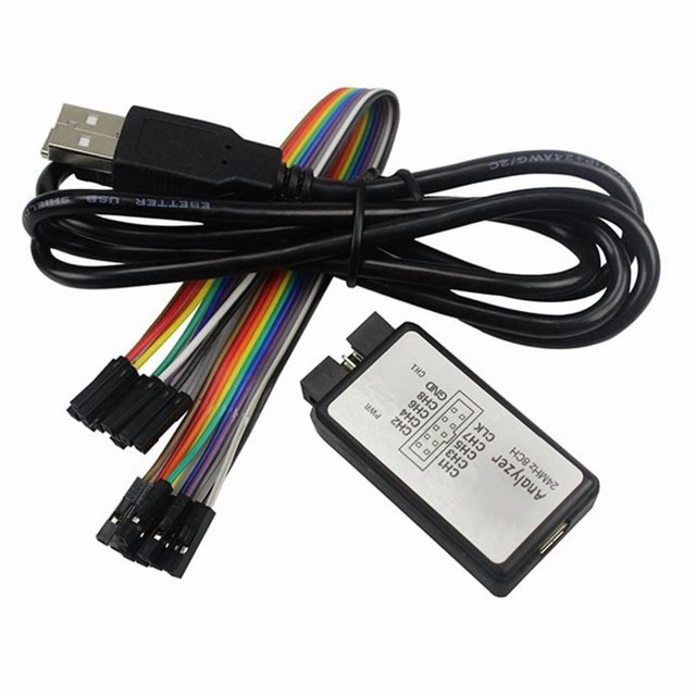 Analizador LóGico USB Microordenador de un Solo Chip Adecuado para la Herramienta de DepuracióN ARM FPGA 24M Muestreo 8 Canales