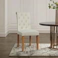 thumbnail image 3 of Costway Set of 2 Parsons Upholstered Fabric Chair with Wooden Legs Beige, 3 of 9