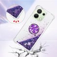 thumbnail image 3 of Funda para Xiaomi Redmi Note 13 4G con Brillo Líquido Flotante, Purpurina, Parachoques y Anillo Giratorio Soporte, 3 of 5