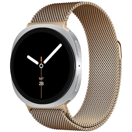 MYKOMI Watch Bands Compatible with Samsung Galaxy Watch 9 8 40mm/44mm/Classic 46mm 2025, Magnetic Milanese Loop Mesh Metal Stainless Steel Replacement Wristband for Men Women