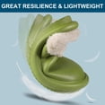 thumbnail image 4 of Slippers for Women and Men House Shoes Indoor Outdoor, Green Size W4.5-5.5 M3-4, 4 of 7