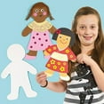 thumbnail image 4 of 12PCS Paper Cutout Blank Doll Shape DIY Painting Toy Paper Craft for Children, 4 of 9