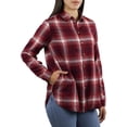thumbnail image 2 of Jachs Girlfriend Women's Super Soft Feel Flannel Shirt (Red, XX-Large), 2 of 6