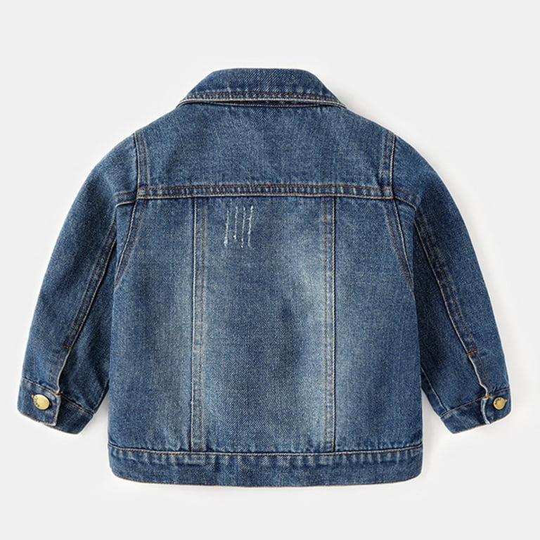 Tfken Child Boys Jacket Size 18-24 Months Lapel Neck Denim Jacket