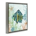 thumbnail image 3 of Stupell Industries Tropical Striped Fish Underwater Gray Floating Frame Canvas Art, 25 x 25, by Carol Robinson, 3 of 8