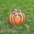 thumbnail image 6 of Metal Pumpkin Harvest Fall Decor Thanksgiving Halloween Outdoor Yard Garden Decor Free Standing Pumpkin Decorations for Home (H-18), 6 of 10