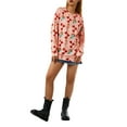 thumbnail image 3 of Women's Valentine Day Heart Printed Sweatshirt Casual Tie Dye Long Sleeve Crewneck Pullover Top Oversized Shirt, 3 of 6