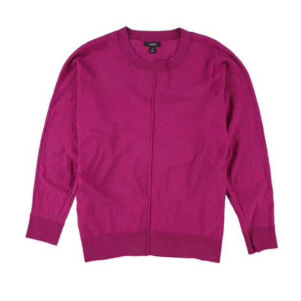 Alfani Womens Seamed Pullover Sweater medpurple L