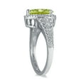 thumbnail image 2 of SZUL Women's 2 Carat Pear Shaped Peridot and Diamond Ring in 10K White Gold, 2 of 5