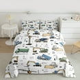 thumbnail image 2 of Homewish Kawaii Truck 3-Piece Full Size Comforter Sets for Preppy Kids Children,Cat Theme Bedding Comforter Set,Construction Vehicles Lightweight Bedding Sets,Microfiber Bedroom Decor,Reversible, 2 of 8