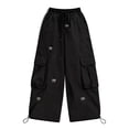 thumbnail image 5 of Bovxnpu Girls Summer Wide Leg Pants Solid Girls Summer Thin Bow Elastic Waist Wide Leg Casual Sports Pants, 5 of 7